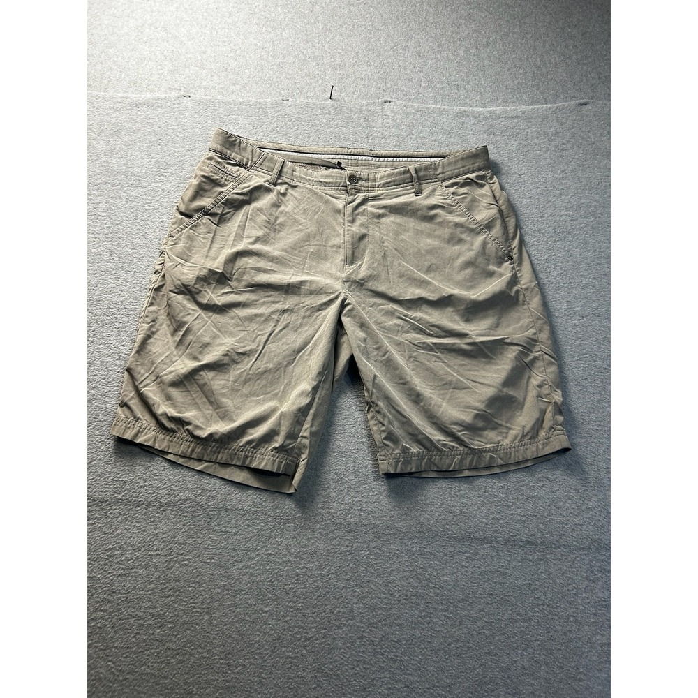 Ping SensorCool Mens 38 Golf Shorts Khaki Tan Flat Front Performance Activewear